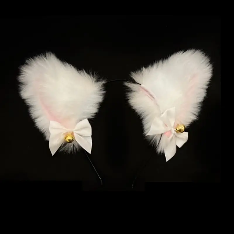 Cat Ear Hair Clip with Faux Fur & Bells for Women — feature 8