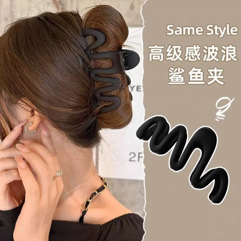 Milk Brown Shark Clip Hairpin for Women - Image 7