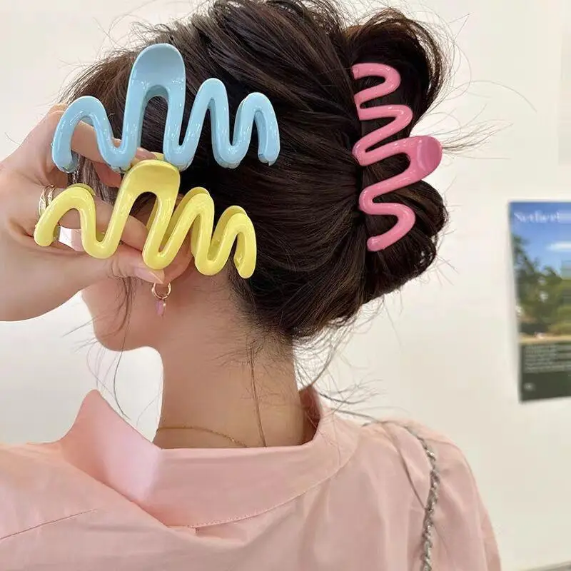 Milk Brown Shark Clip Hairpin for Women - Image 8