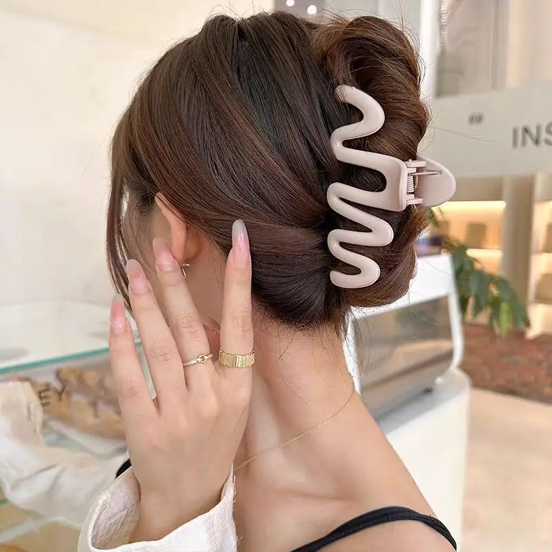 Milk Brown Shark Clip Hairpin for Women - Image 9