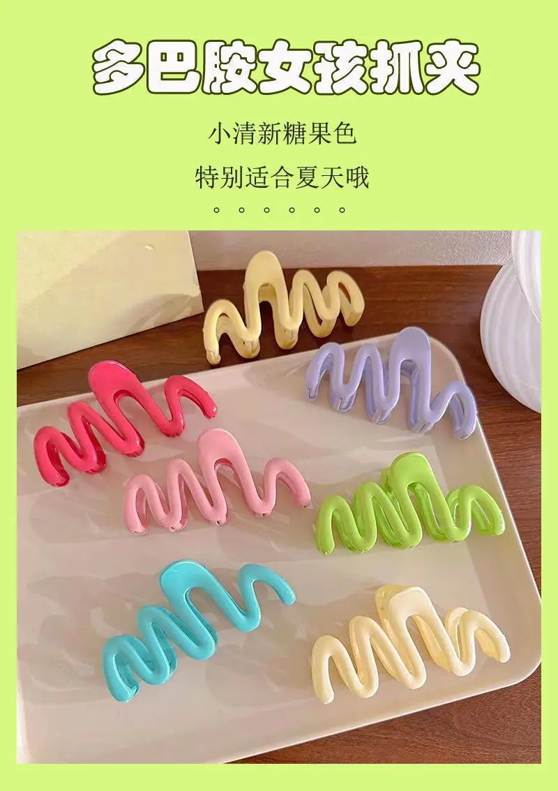 Milk Brown Shark Clip Hairpin for Women — feature 22