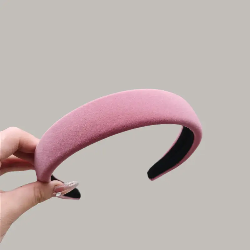 Maroon Velvet Hairband for Women Retro Hong Kong Style — feature 10
