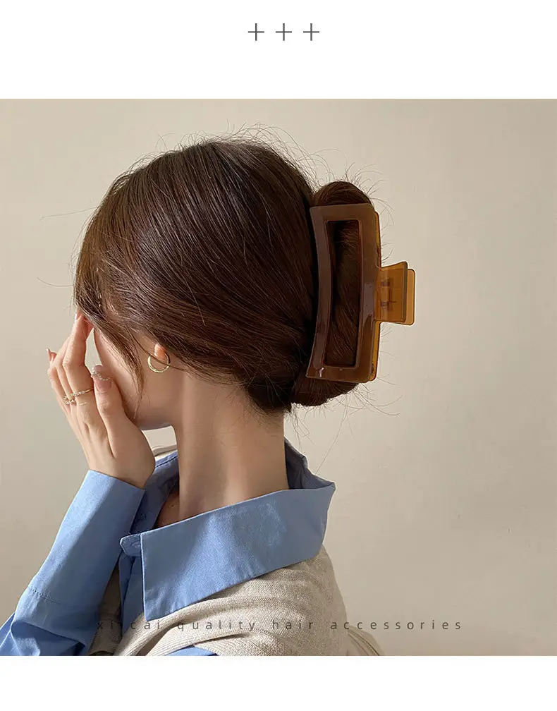13cm Oversized Acrylic Hair Shark Clip Multi-Head Hairpin — feature 8