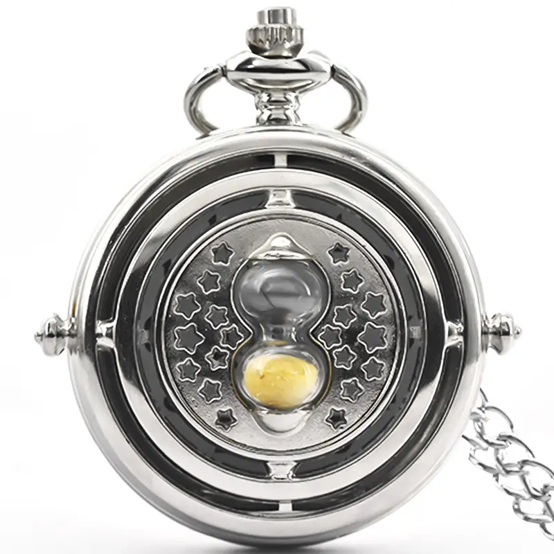 Gold Hollow Funnel Pocket Watch with Star Design — feature 10