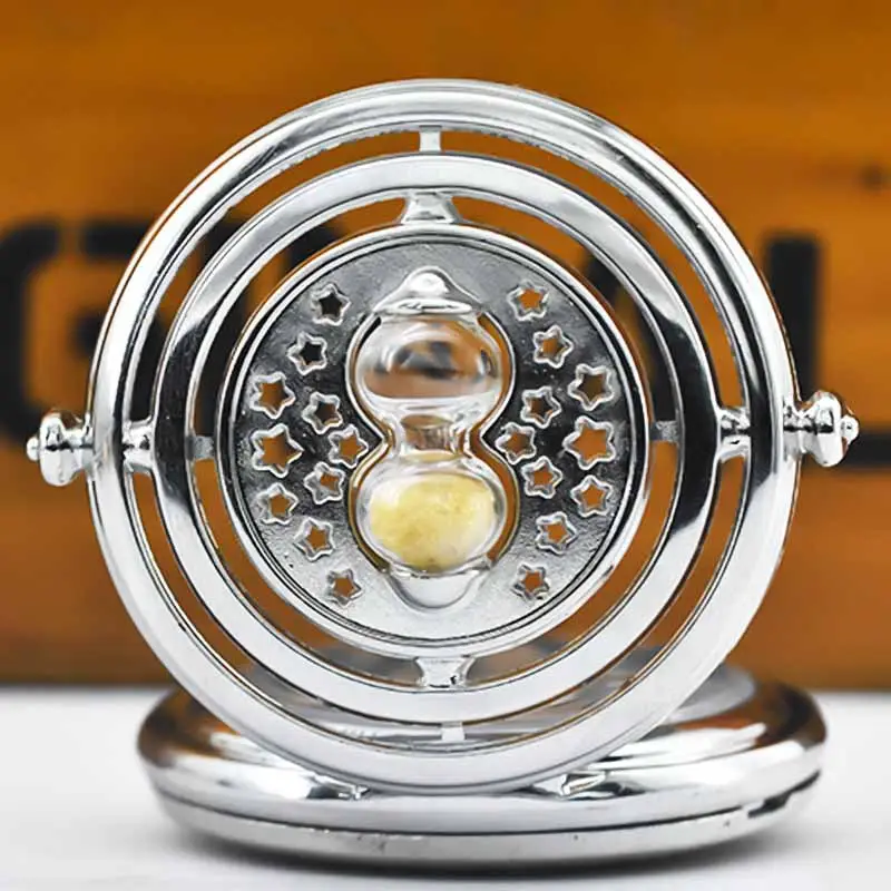Gold Hollow Funnel Pocket Watch with Star Design — feature 11