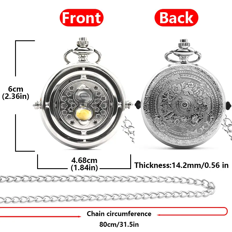 Gold Hollow Funnel Pocket Watch with Star Design — feature 13