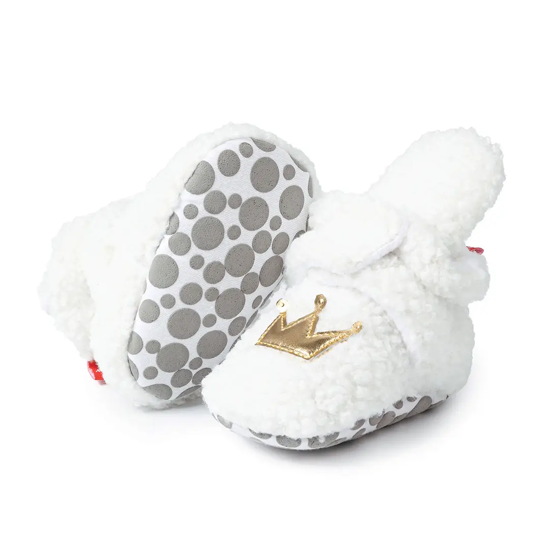 Cross-border autumn and winter New toddler shoes plus velvet baby shoes 0-1 years old soft bottom baby shoes do not drop shoes baby shoes