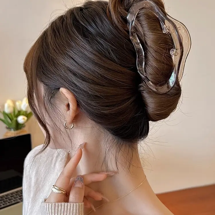 Korean Style Transparent Hair Clip Large Women - Image 5