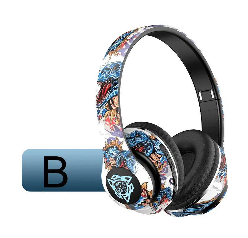 Cross-Border Graffiti Bluetooth Headset with Light-Up β feature 15