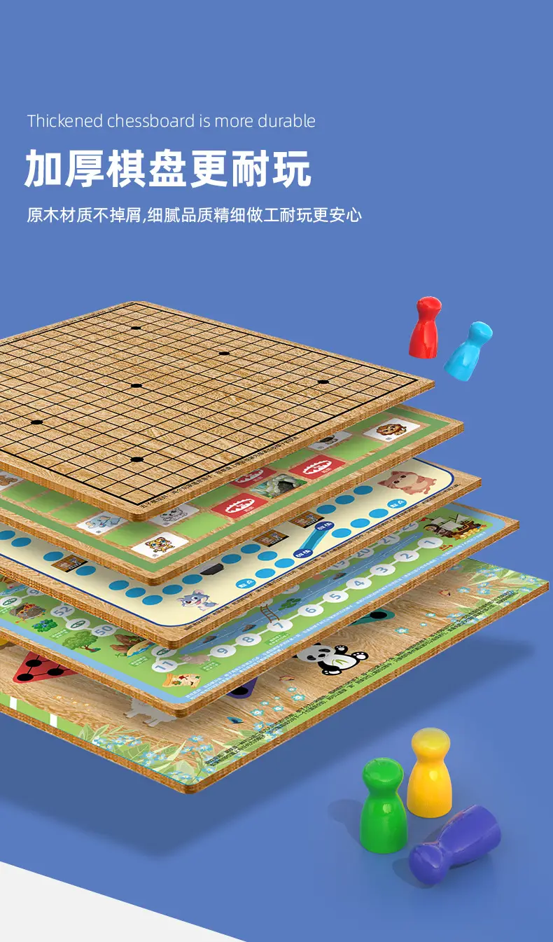 Checkers Flying Chess Gobang Chess Go Game Multi-function Chess Children Students Chess Educational Toys — feature 13