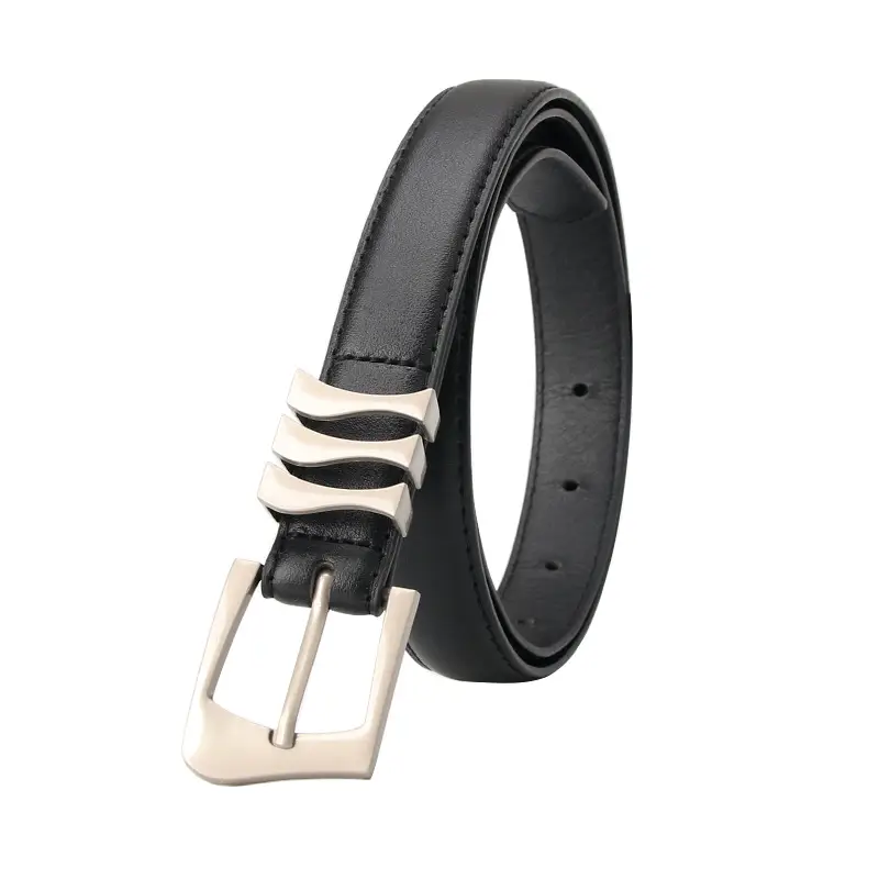 Women's Multi-color Belt with Silver & Brown Buckles - Image 11