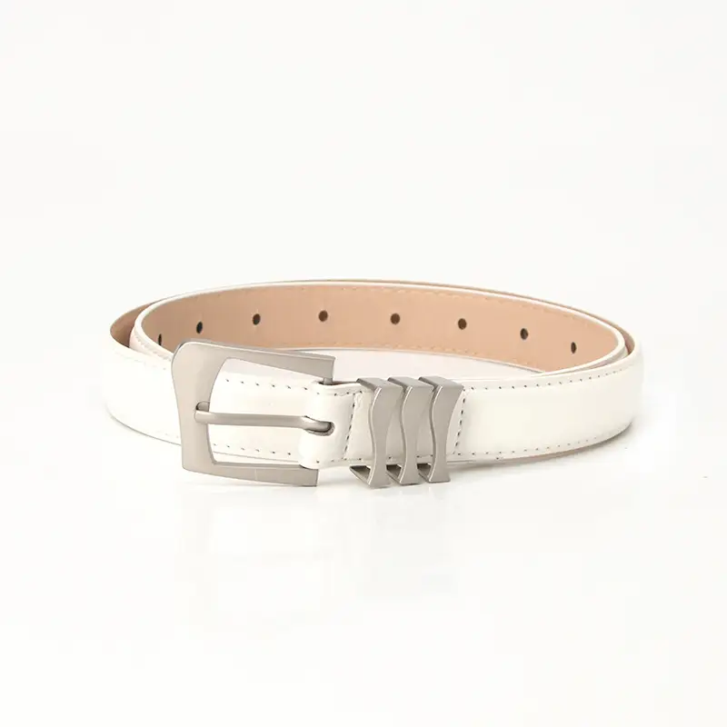 Women's Multi-color Belt with Silver & Brown Buckles