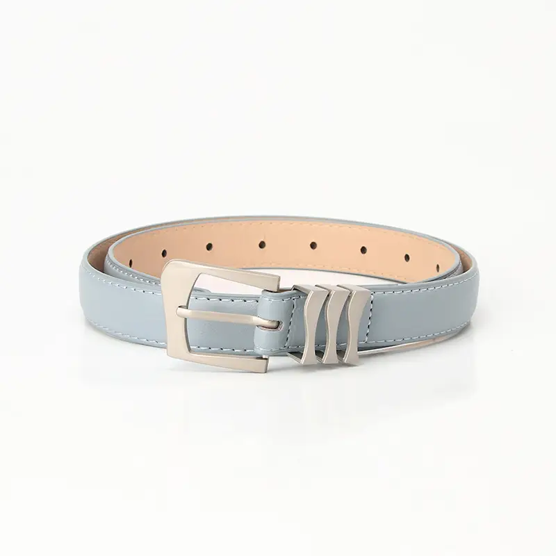 Women's Multi-color Belt with Silver & Brown Buckles - Image 6