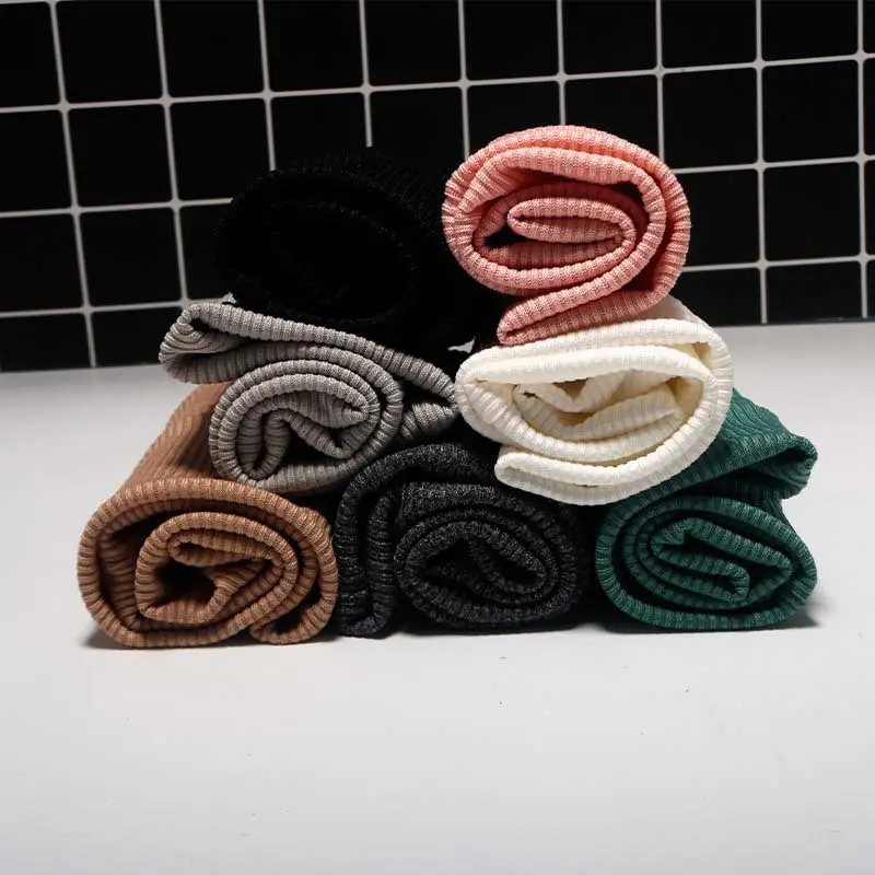Knitted Elastic Striped Hair Bands Monochrome Set - Image 9