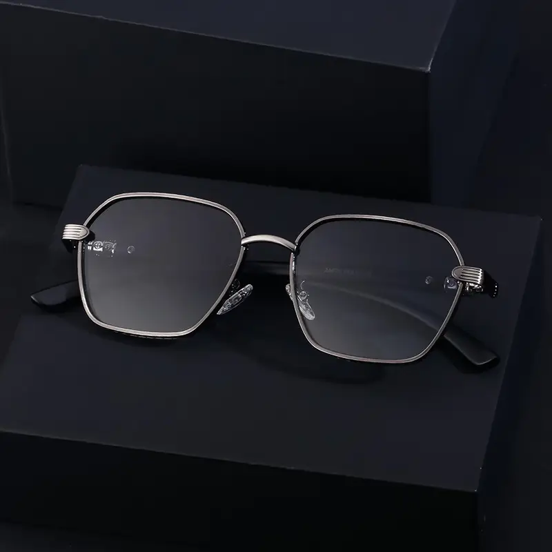 Vintage Men's Blue Sunglasses with Black Frames - Image 11