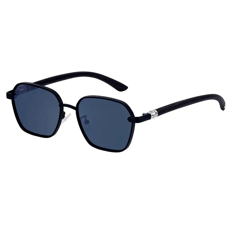 Vintage Men's Blue Sunglasses with Black Frames