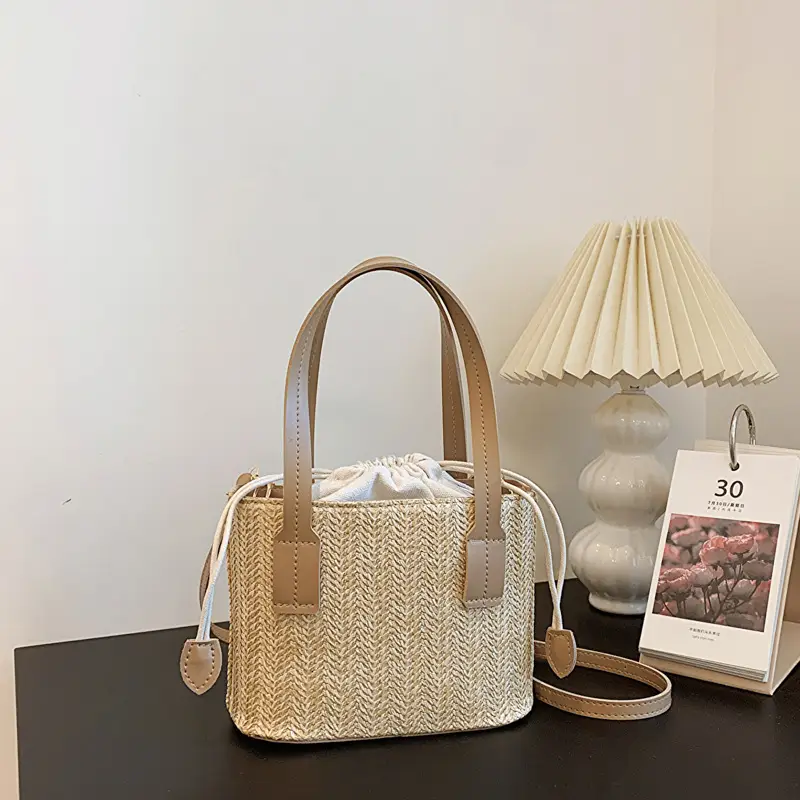 Women's Woven Shoulder Bag Large Capacity Korean Style — feature 18