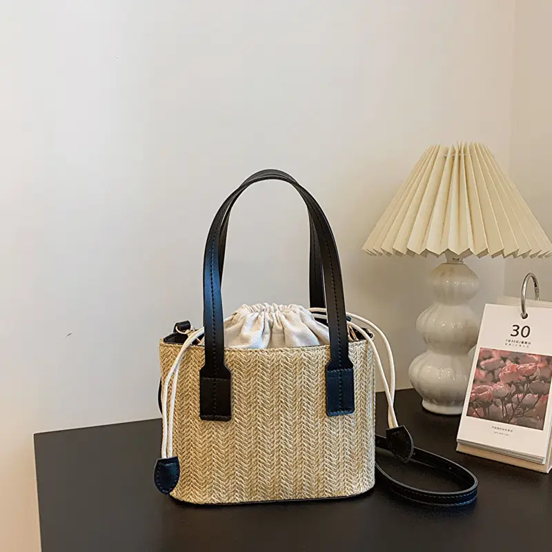 Women's Woven Shoulder Bag Large Capacity Korean Style — feature 19