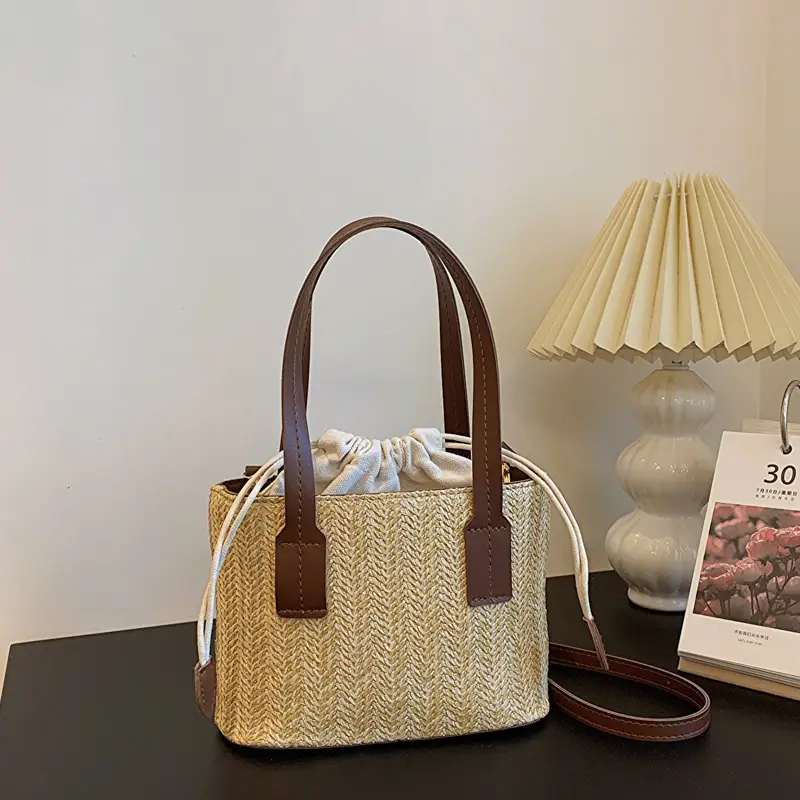Women's Woven Shoulder Bag Large Capacity Korean Style — feature 20