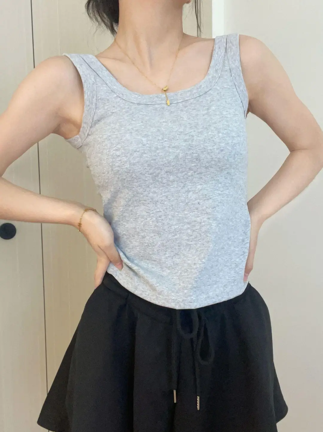 Solid Color Vest Sling Women's Comes with Chest Pad Fixed Cup Vest Covering Paramilia All-match Inner Wearing Simple Vest