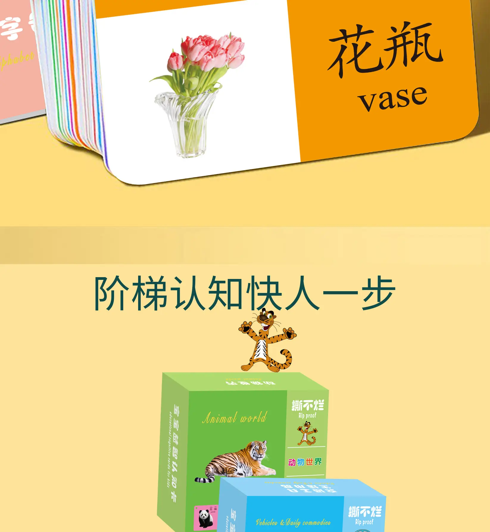 Baby Cognitive Cards Double-Sided Flashcards for Children 0-3 Yrs — feature 3