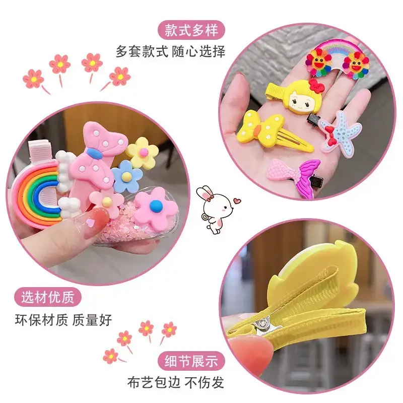 Cute Rainbow Hair Clips for Girls 14 Pcs — feature 9