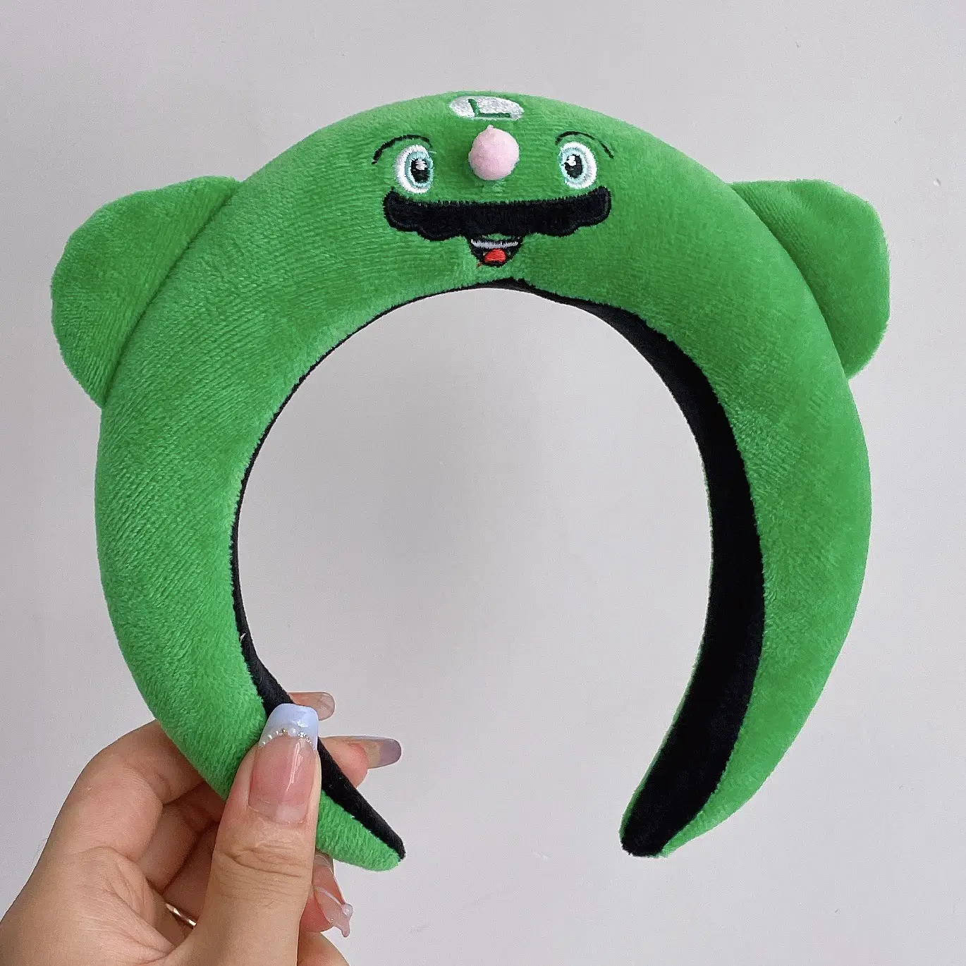 Cute Cartoon Headband with Pink Bow and Cat Ears
