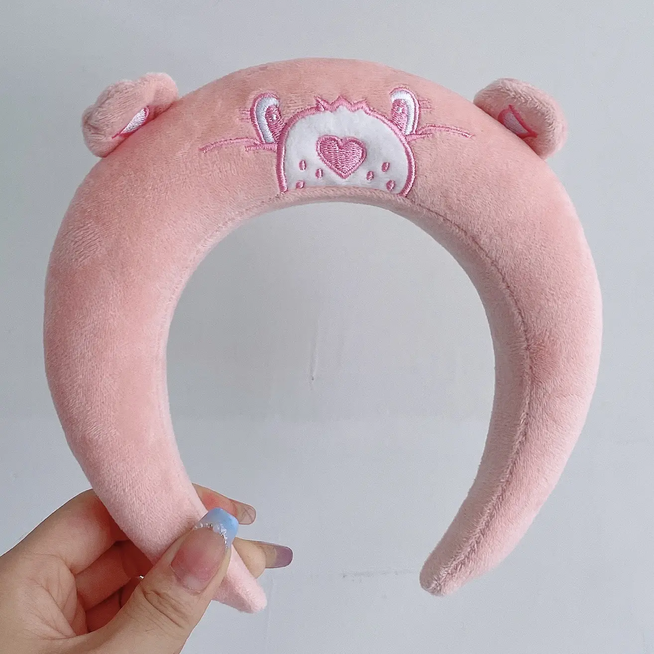 Cute Cartoon Headband with Pink Bow and Cat Ears