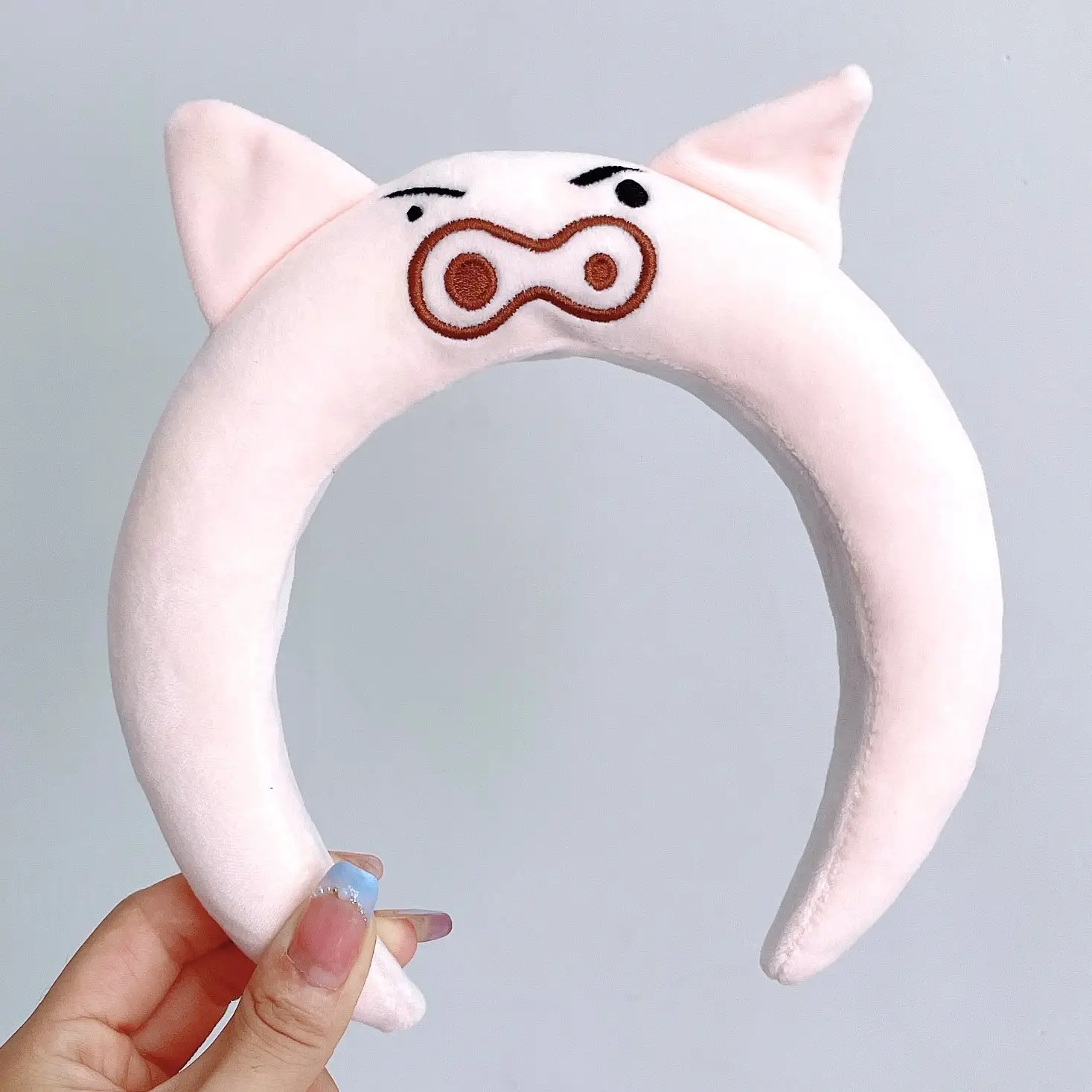 Cute Cartoon Headband with Pink Bow and Cat Ears