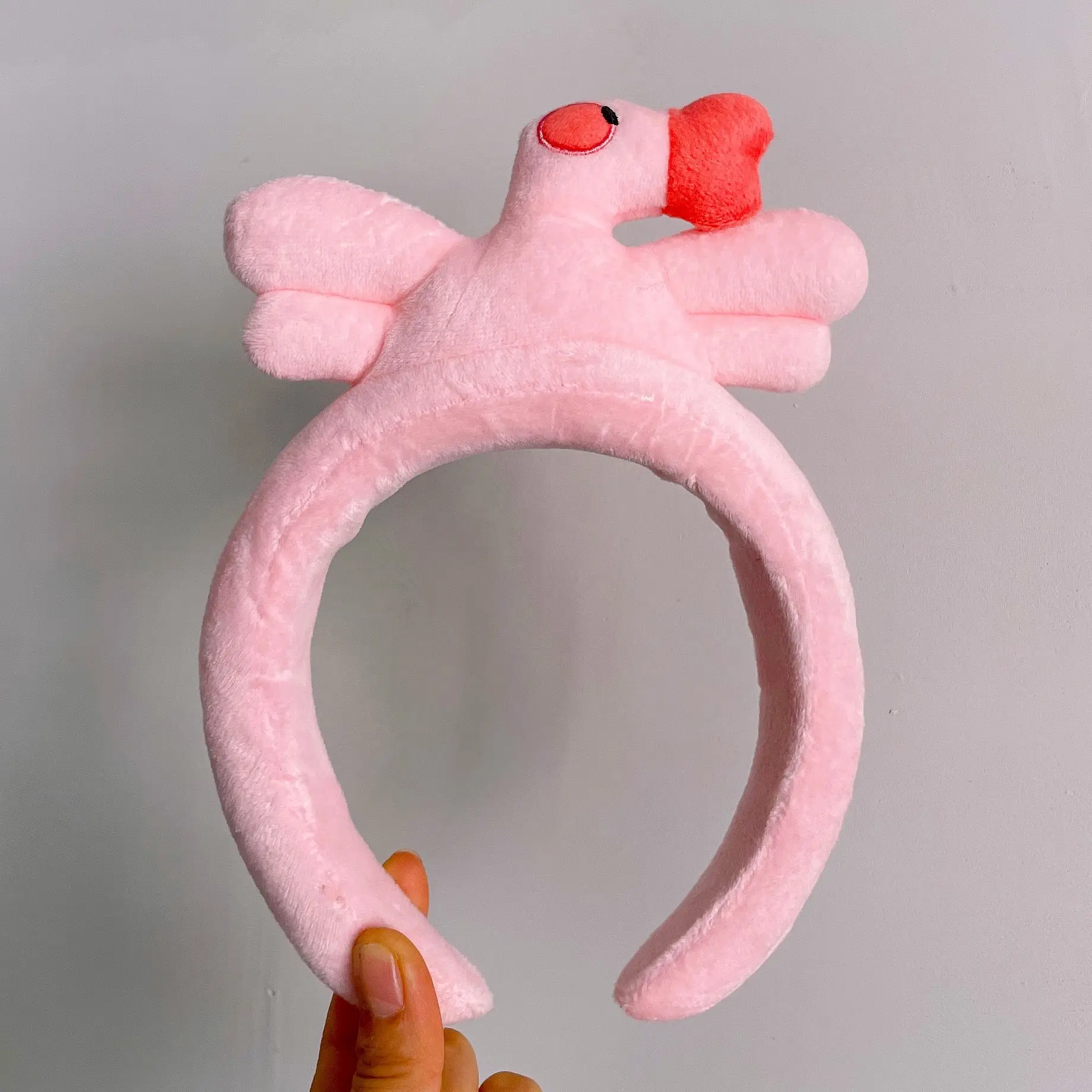 Cute Cartoon Headband with Pink Bow and Cat Ears