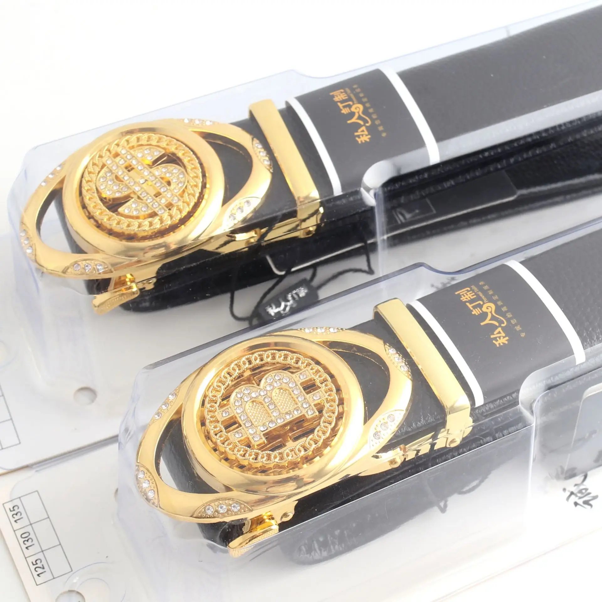 Hongsheng Automatic Buckle Men's Trousers Alloy Gold - Image 13