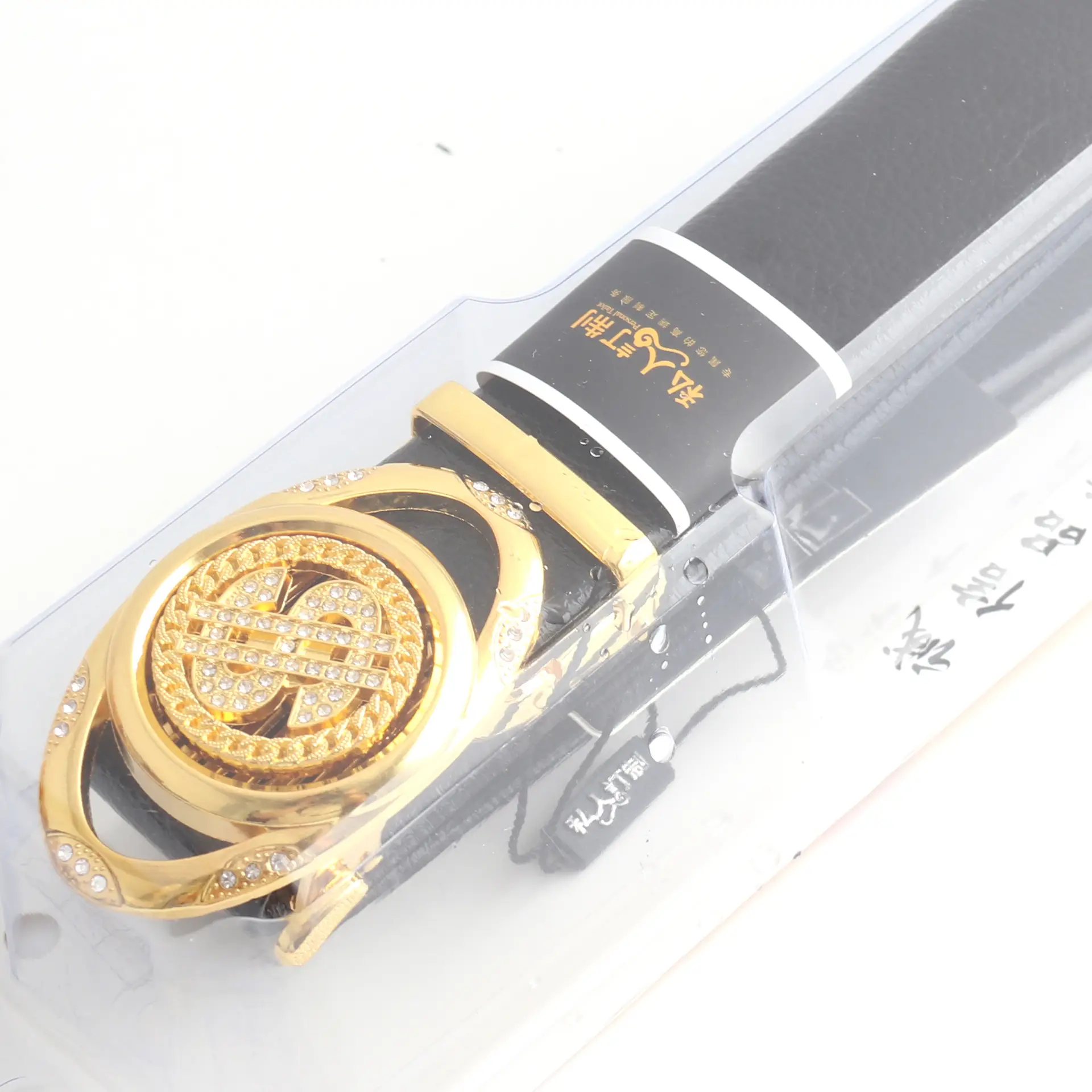Hongsheng Automatic Buckle Men's Trousers Alloy Gold - Image 5