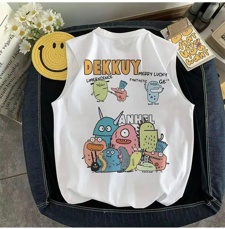 100% Cotton Cartoon Vest Boys Sleeveless Summer 2023 — feature 13
