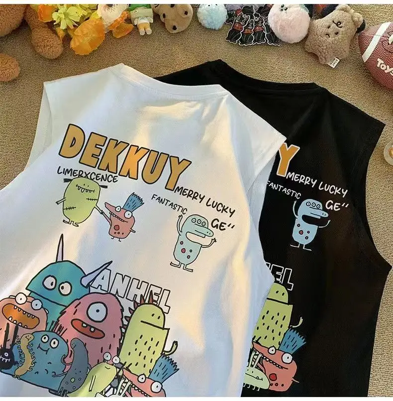 100% Cotton Cartoon Vest Boys Sleeveless Summer 2023 — feature 8