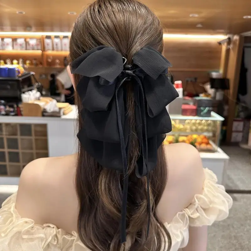White Bow Hairpin for Women's Back of Head 2025 - Image 7
