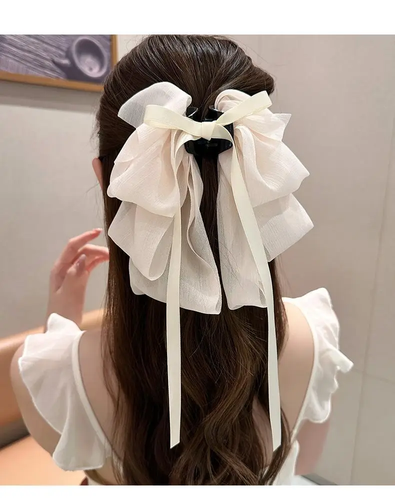White Bow Hairpin for Women's Back of Head 2025 — feature 10