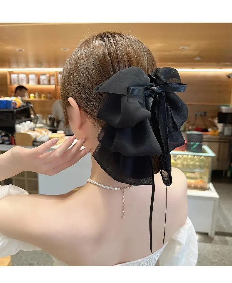 White Bow Hairpin for Women's Back of Head 2025 — feature 6