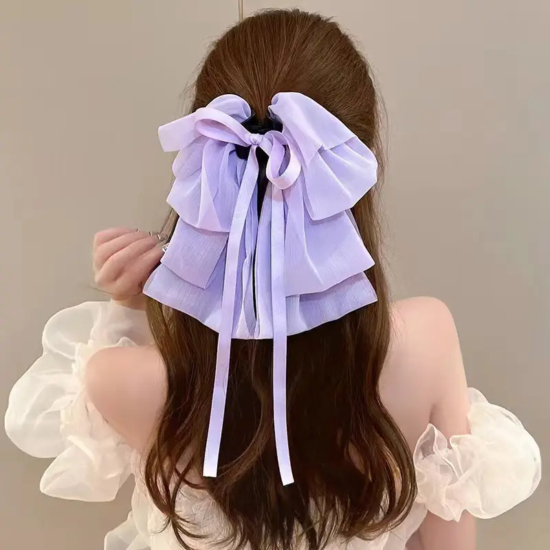 White Bow Hairpin for Women's Back of Head 2025 - Image 2