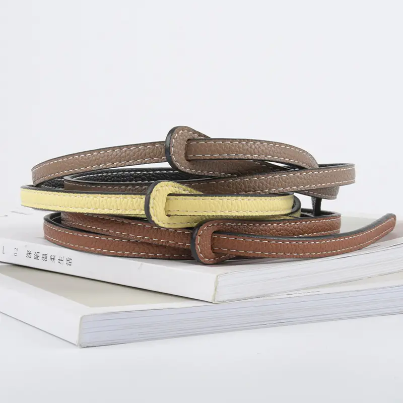 Women's Cowhide Belt Black Dual Use Summer Dress Belt - Image 13