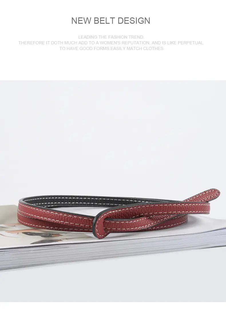 Women's Cowhide Belt Black Dual Use Summer Dress Belt β feature 12
