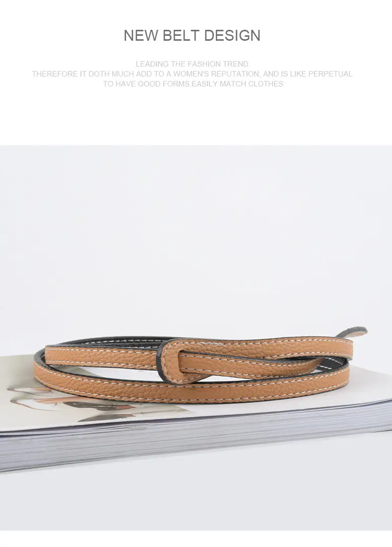 Women's Cowhide Belt Black Dual Use Summer Dress Belt β feature 13