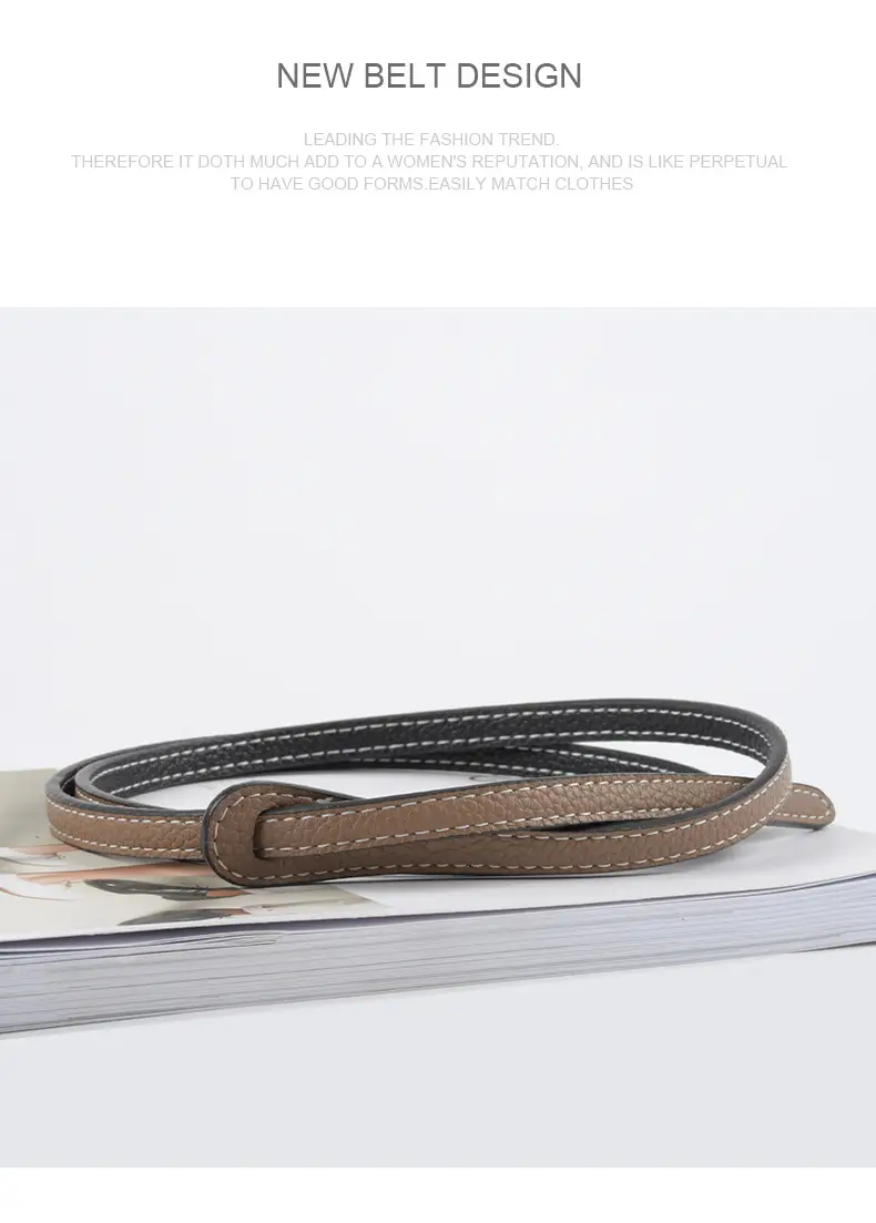Women's Cowhide Belt Black Dual Use Summer Dress Belt β feature 14