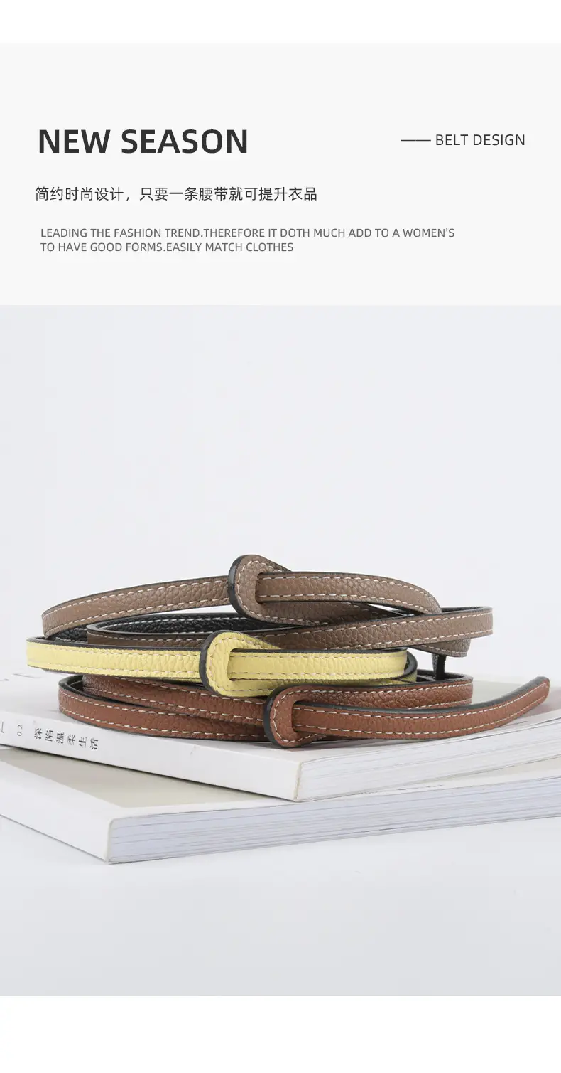Women's Cowhide Belt Black Dual Use Summer Dress Belt β feature 5