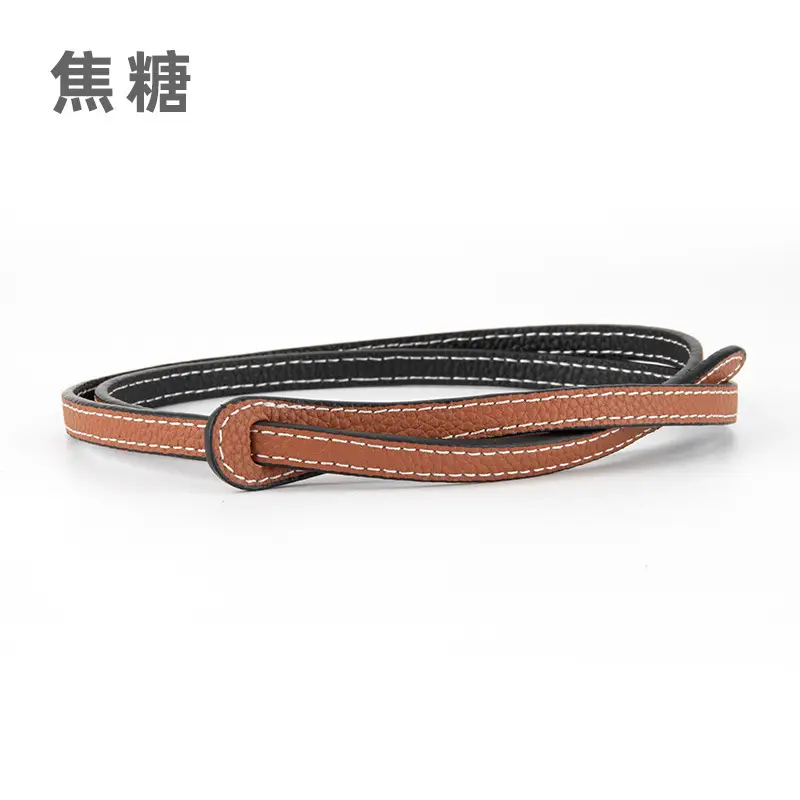 Women's Cowhide Belt Black Dual Use Summer Dress Belt - Image 11