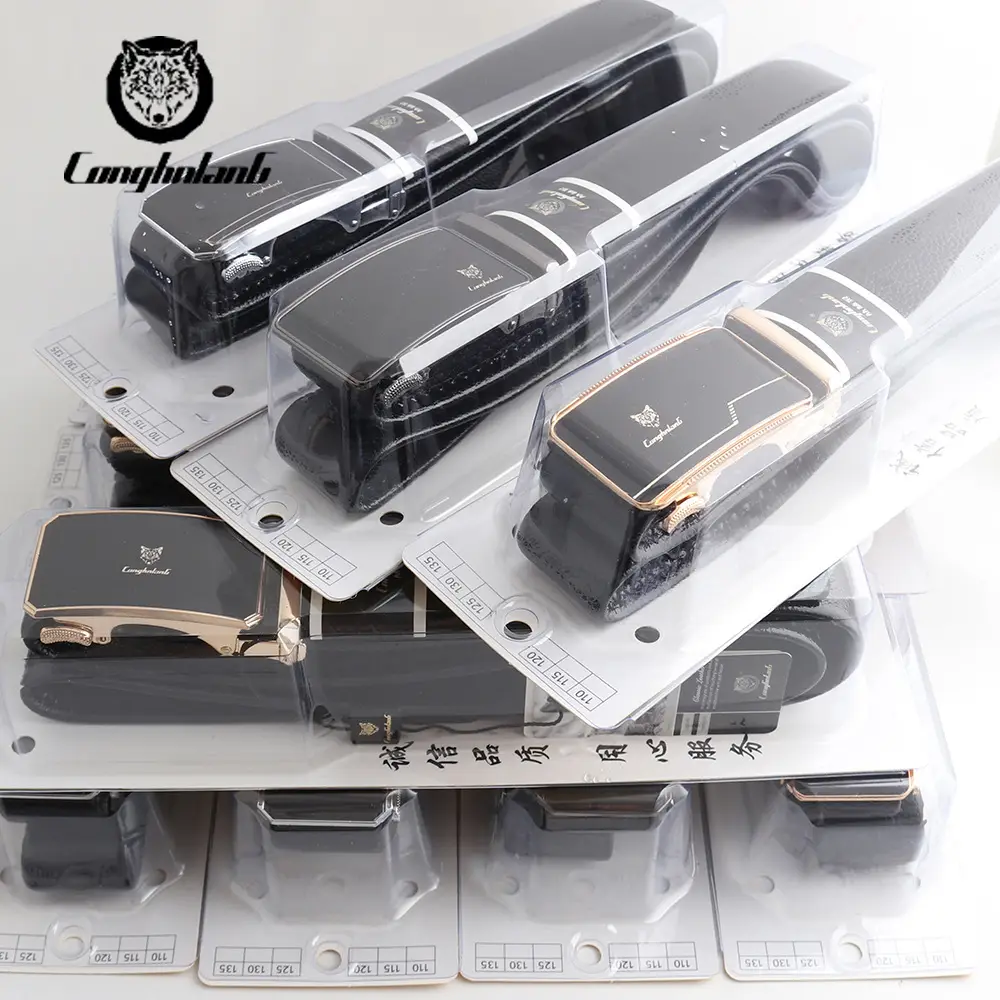 Men's Automatic Buckle Belt with Korean Brand Logo