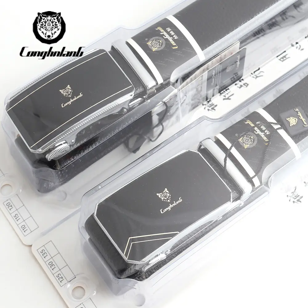 Men's Automatic Buckle Belt with Korean Brand Logo - Image 5