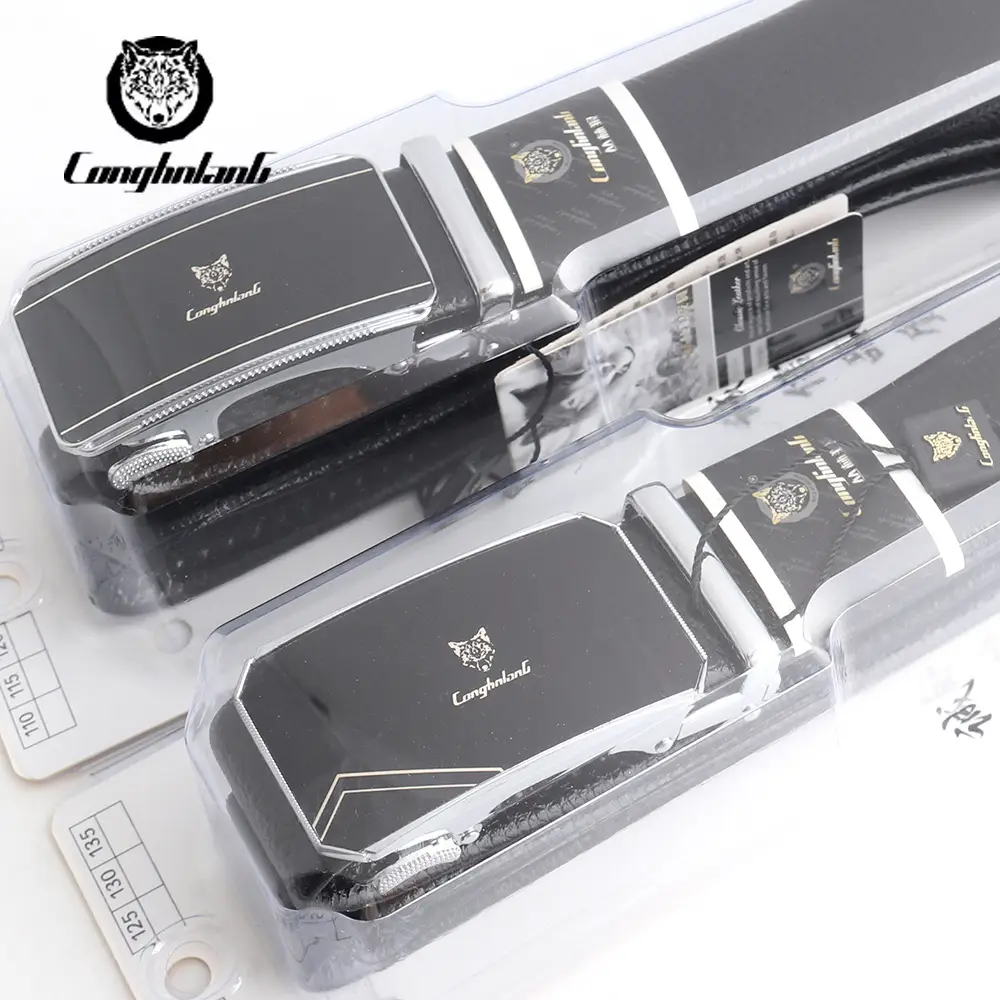 Men's Automatic Buckle Belt with Korean Brand Logo - Image 6