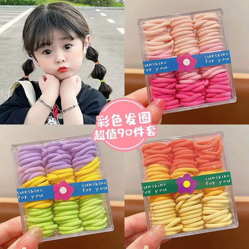 Children's Rubber Hair Bands Colorful High Elastic Baby Hair Accessories - Image 8