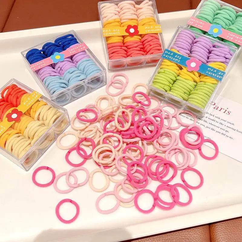 Children's Rubber Hair Bands Colorful High Elastic Baby Hair Accessories - Image 10