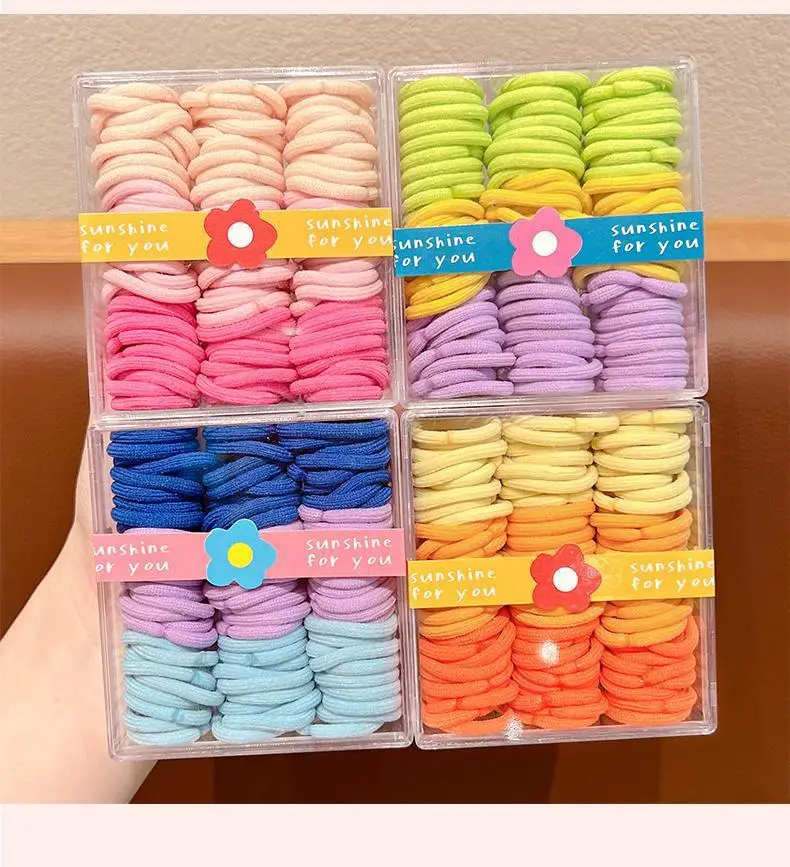 Children's Rubber Hair Bands Colorful High Elastic Baby Hair Accessories — feature 7